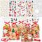 Elidepe Plätzchentüten, 100 Stück Kekstüten Weihnachten, Cellophantüten Tüten zum Befüllen, Weihnachtstüten zum Befüllen, Kleine Weihnachtstüte mit Schleife für Kekse, Schokolade, Süßigkeiten