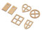 Ruimou 30 Stück Holz-Mini-Fenster- und Türdekoration, Basteln für DIY-Scrapbooking, Puppenhäuser, kreatives Basteln, Ausmalen von Kritzeleien