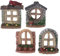 GANAZONO 4 StüCk Feenhaus Gartendeko Feenfenster Miniaturskulptur GNOME Hausfenster Gartenkunst für Kinderzimmer Wand Bäume im Freien 6X5cm Feenhaus