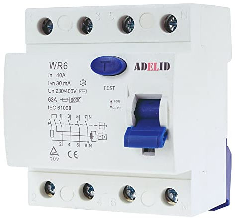 Fehlerstromschutzschalter FI-Schalter 4-polig 40A 100mA Typ A