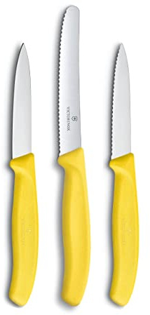 Victorinox 3-tlg Gemüsemesser-Set Swiss Classic - Küchenmesser, Obstmesser - Swiss Made - Gelb