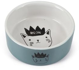 Beeztees Eek - Katzennapf - Keramik - blau - 11,5x11,5x4 cm