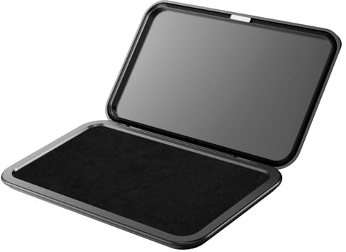 NEO MARK Large Stamp Pad - 3.50x 6.25, Magnetic Lid, Premium Quality Felt Stamp Pad (Black)