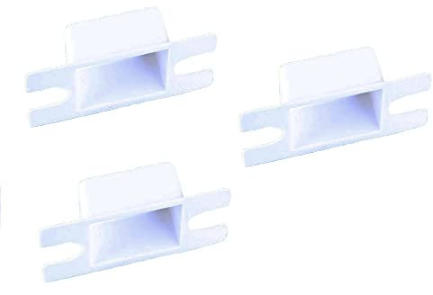 Caja de polvo para placa de golpe de puerta, 3 piezas, caja de hebilla de plástico blanco para puerta de metal de madera