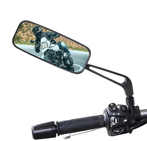 SANDNE Motorcycle Mirror Black 8/10mm Scooter Motorcycle Rearview Mirrors For 7/8'' Handlebar ATV Quad Bike Chopper E-Bike Bicycle Mirror Accessories Motorbike Mirror
