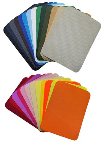 Parches de planchado de 26 colores, para vaqueros, rodilleras, de tela de sarga, para reparación de vaqueros, adecuados para niños y adultos