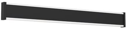 EGLO LED Wandlampe außen Neviano, Außenbeleuchtung Hauswand | rechteckige Wand Außenleuchte, Außenwandleuchte aus Metall und Kunststoff in Schwarz, Außenlampe warmweiß, IP65, 58 cm