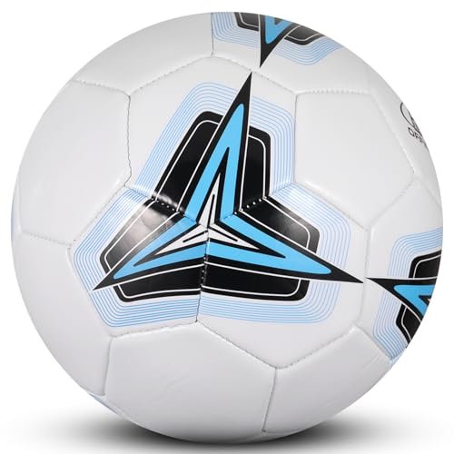 pwavum Fussball, Fußball Kinder Unisex, Professioneller Fussball größe 5, Indoor Outdoor fusball, Blau fußball Ball für Regelmäßiges Spiel und Training, fußbälle für Kinder und Erwachsene