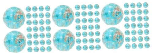 Lurrose 300piezas Bolas De Vidrio Luminiscentes Abalorios Redondos Para Joyería Diy Accesorios De Manualidades Para Pulseras y Colgantes