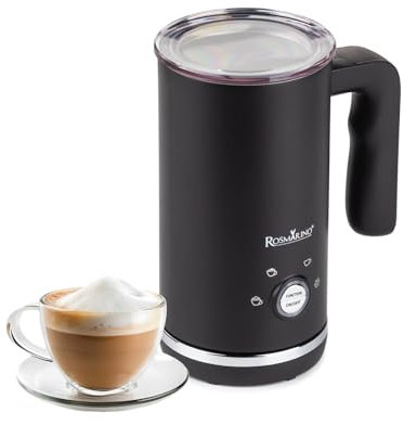 Rosmarino Vitalia - Montalatte elettrico 4 in 1 per bevande calde e fredde perfette, acciaio inox