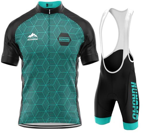 Maillot Cyclisme Tenue de Cycliste Homme Vêtements de Vélo VTT Manche Courte,Jerseys Shirt Cycling Été et Cuissard avec 9D Coussin en Gel de Route Cyclisme Tenue d'été (Type-8,XL)