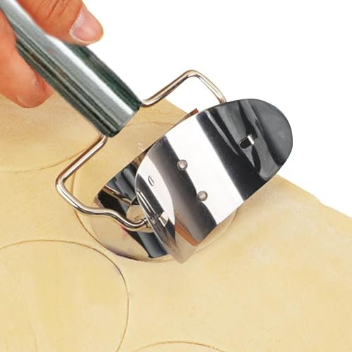 Rullo taglierina per gnocchi, taglierina per gnocchi - Tagliapasta per involucro in acciaio inossidabile,Taglierina per gnocchi cinesi a spinta manuale, da cucina, utensili da cucina