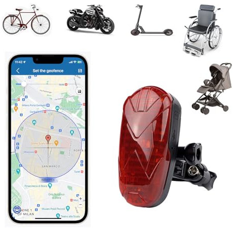 TKMARS GPS Fahrrad Tracker Fahrrad GPS Tracker Ebike mit SOS, Echtzeit-Ortung, Mehreren Alarmen, Kostenloser App, Wasserdicht,1800mah.