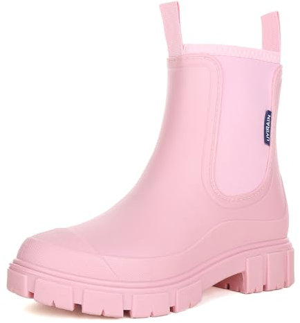 Yenxapei Bottes De Pluie Femme, Impermeable Caoutchouc Bottes Jardin Bottines Confortable Chaussures