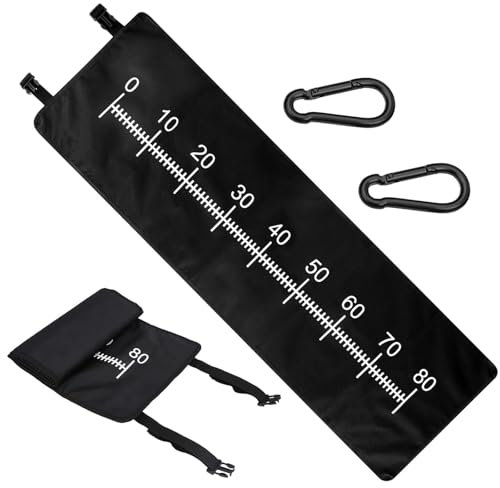 ZIGefofo Angeln Abhakmatte 97x30cm Faltbare Fischmatte Fishing Angelzubehör Measure Mat Karpfenmatte mit Maßband Schnalle für Anfänger Angler Outdoor Karpfen Matte Angeln Vermessen von Raubfischen