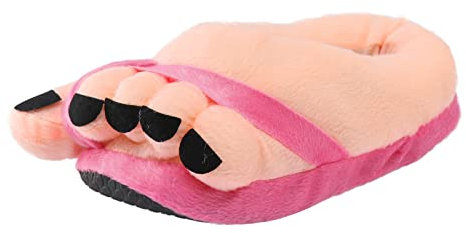 Pantoufles unisexes pour adultes Hobbit Pieds Pantoufles demi-pantoufles en peluche Amusantes Hommes des cavernes Chaussures de ménage Femmes Hommes Doublés Chauds Chaussons Fermés Chaussons d'hiver
