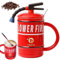 480ml Feuerlöscher Tasse Personalisiert, Keramik Kaffeebecher, Becher in Form Eines Feuerlöschers für Kaffee, Tee Getränke, Feuerwehr Tasse für Büro, Männer Firemen Liebhaber, Lustiges Geschenk, Rot