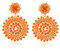Orangefarbene Perlenohrringe für Frauen Bohemia Statement Seed Be Add Angle Sommer Strand Urlaub Ohrring als Geschenk