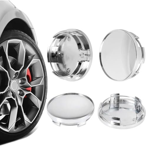 XURJUMI 4 Pièces Couvercle Moyeu 60Mm Couvercle Moyeu Diy Couvercle Moyeu Universel Abs Moyeu Couvercle Moyeu