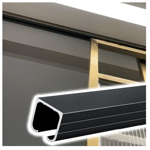 Schiebetür-Set mit robusten Rollen und Schiene für Innenschrank, Küchenschrank, Glastaschentüren und Tore, Decken- oder Wandmontage