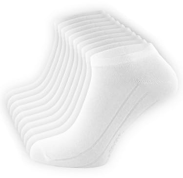 Cotton Prime Sneaker Socken (10 Paar) Damen Sportsocken Baumwoll Sneakersocken Kurze Socken schwarz weiss mix