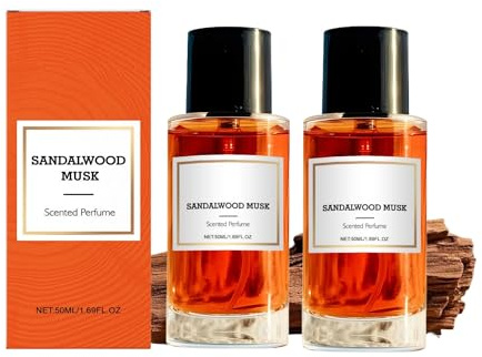Sandal No.1 Parfüm mit Edp Duftölanteil, Verbessern Sie Ihre Romantik und Ihr SelbstvertrauenScented Perfume Eau de Parfum Bodyspray Ideal fur unterwegs & Geschenk (50ml, 2)
