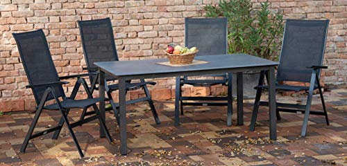 acamp Gartenmöbelset 4X Urban Klappsessel 56862 und 1x Tisch 56663 Acaplan 160 x 90 cm…