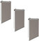 IDMarket - Set di 3 tende avvolgibili L.124 x H. 225 cm per pergolato tortora
