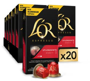 L'OR Espresso Cápsulas de Café Splendente | Intensidad 7 | 200 Cápsulas Compatibles Nespresso (R)* - Amazon Exclusive