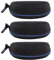 EKdirect 3pcs Sunglasses Case Hard Protective Eyewear Eyeglasses Glasses Box with Zip Hook (Blue)