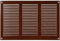Copertura per bocchetta d'aria - griglie d'aria di ritorno in acciaio - per soffitto e parete laterale - HVAC - con schermo di protezione insetti (30 x 20 cm, marrone)