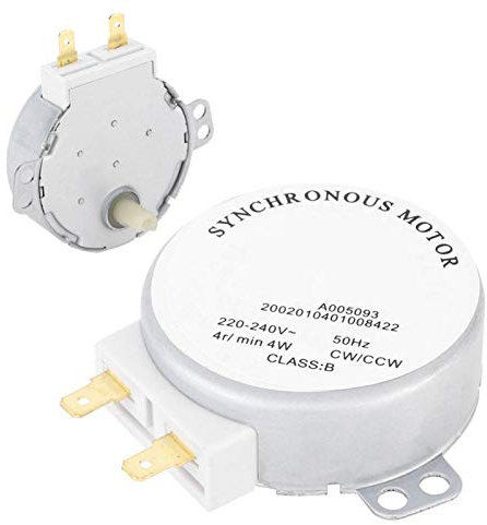 Jeanoko Micro Synchronous Motor AC 220-240V CCW/CW Synchronous 4RPM Rotate Counterclockwise for Electric Fan