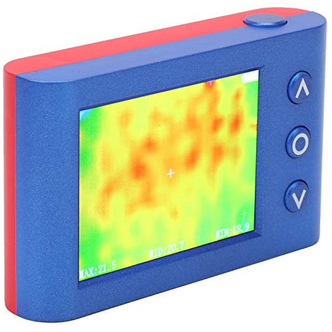 Videocamera Portatile a infrarossi con termocamera, MLX90640 Misuratore di Temperatura Portatile Sensore misuratore Schermo LCD da 2,4 Pollici
