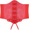 Hoerev Damen Mädchen Elastisch Breites Band Elastisch Gebunden Waspie Korsett Taille Gürtel Bustiers Korsetts，Rot mit Knopf，XXL