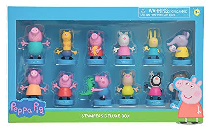 Bizak 64115068 Peppa Pig Wutz Figur mit Siegel, 12 Stück, bunt