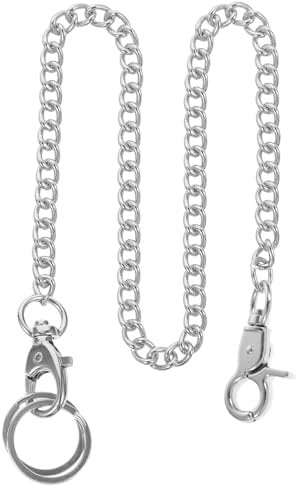 T Bar Taschenuhr Kette Weste Kette Uhr Kette Link für Handbekleidung, silber, 37X2.4CM, Fashion