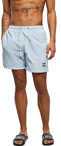 Urban Classics Men's Block Swim Shorts Badehose, summerblue, XS