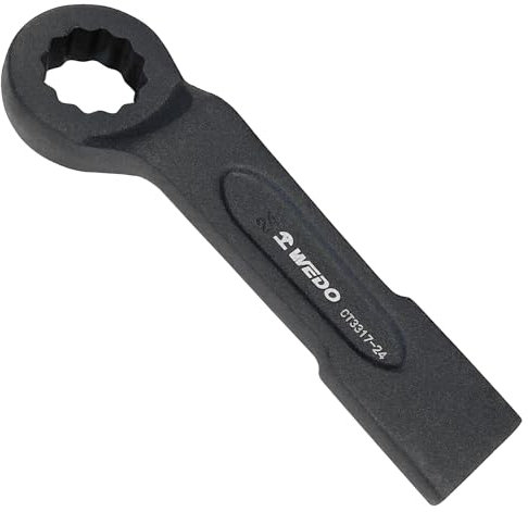 WEDO Schlag-Ringschlüssel,Gekröpfter Schraubenschlüssel,Ringschlüssel,Schlagschrauber,40 Chrom-Vanadium-Stahl Schraubenschlüssel,SW 65mm,Länge 330mm,Schraubenschlüssel,Schwarz,Korrosionsbeständig