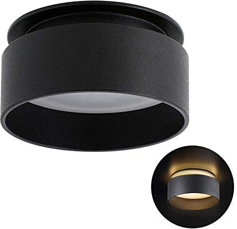 SSC-LUXon Sudara Einbau LED Spot warmweißes & indirektes Licht inkl. LED dimmbar 4W warmweiß 230V - Deckenspot schwarz rund