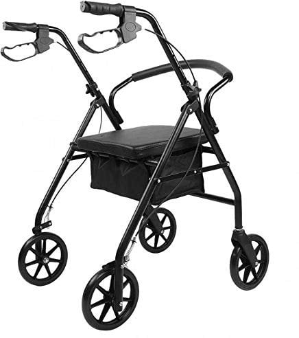 AZICYN Kompakter klappbarer Rollator, Verstellbarer Leichter Rollstuhl Modischer Elektrorollstuhl - zur Mobilitäts- und Transporthilfe