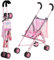 BABY born Stroller mit Tasche, faltbarer Puppenwagen mit 3-Punkt-Gurt, 62 cm Griffhöhe, 832547 Zapf Creation, Rosa