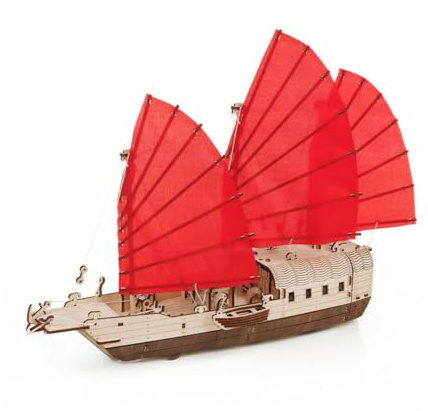 EWA Eco-Wood-Art - 3D-Holzpuzzle für Jugendliche und Erwachsene - DJONG - DIY-Bausatz, Selbstmontage, kein Kleber erforderlich - 246 Stück