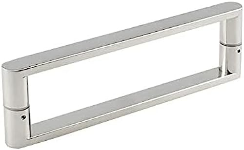 Ensemble de poignées de porte de douche en acier inoxydable pour salle de bain - Barre de poussée et de traction pour porte en verre - 200 mm