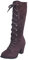 PAIDAXING Stivali gotici da donna con lacci, in finta pelle scamosciata, vintage, con tacco medio, stile gotico, retrò, romano, taglia 36-40, Marrone, 38.5 EU