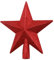 Puntale Stella Glitterata per Albero di Natale - Mini Decorazione Infrangibile per Cima dell'Albero - Ornamento Natalizio o Decorazione Casa - Rosso