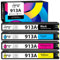 Smart Ink Kompatible Druckerpatronen Kompatibel für HP 913A 913 A 4 Multipack (Schwarz, Blau, Rot, Gelb) Kompatibel mit PageWide 377dw 477dw 352dw 577dw 452dw 477dn 452dn 577z 552dw P55250dw Drucker