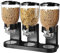 Müslispender - 2 L Müslispender Dreifach Cerealienspender Cornflakes Spender Müsli Dispenser Getreidespender mit 3 Fächern für Müsli, Cornflakes und Cerealien