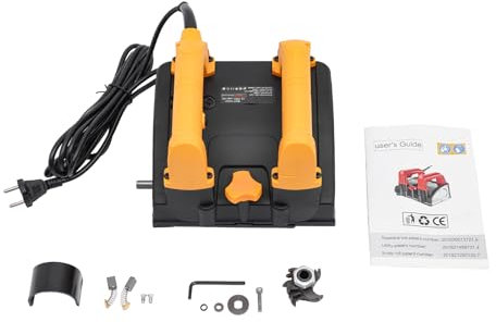Cepilladora eléctrica de pared, 1200 W, 220 V, con caja de herramientas, cepilladora de rodillos, herramienta portátil para hormigón para palar yeso, lavado blanco, pintura, paneles de yeso (cuchillo