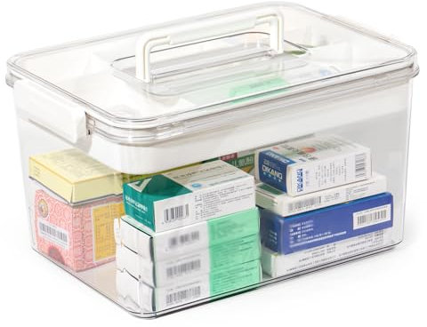 Theo&Cleo Almacenamiento de medicamentos, Caja de medicamentos Grande, Caja de medicamentos, Caja de botiquín, Caja de Almacenamiento para medicamentos