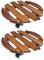 Lixiluxia Rollbrett Pflanzen Outdoor, Blumen Rollbrett, Pflanzenroller-Basis Bewegliche Struktur, Mobiler Untersatz für Blumentöpfe Aus Holz, Rollbarer Pflanzenständer, Robust, 80kg Gewichtskapazität